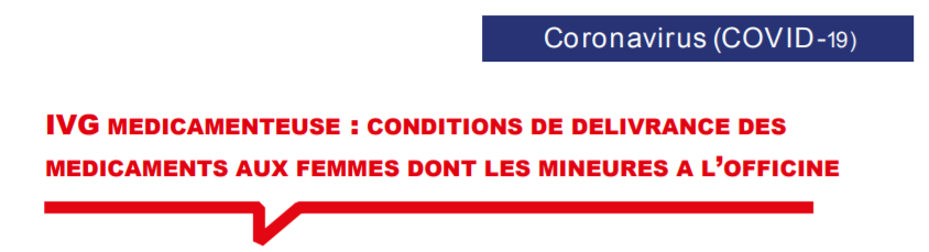 Pharmaciens : modalités de délivrance des médicaments nécessaires à l’IVG