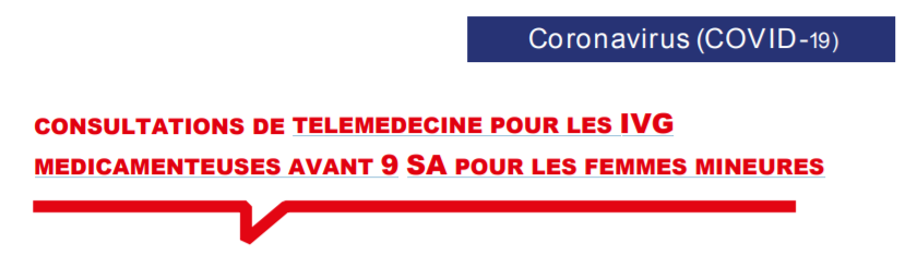 Femmes mineures et IVG médicamenteuse avant 9 SA : la télémédecine comme outil de consultation